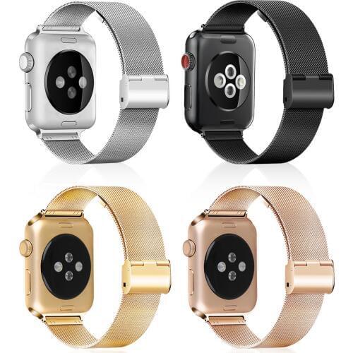 For Apple Watch Band 38/40/42/44mm Apple Milanes Band Stainless Steel Strap Bracelet iWatch Metal Strap Band Series 1 2 3 4 5