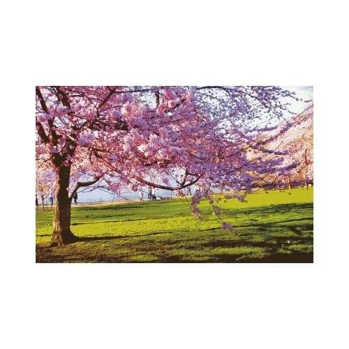 Romantic Under the Cherry Tree Top Quality Embroidery Needlework 14CT Unprinted Cross Stitch Kits DIY Art Handmade Home Decor