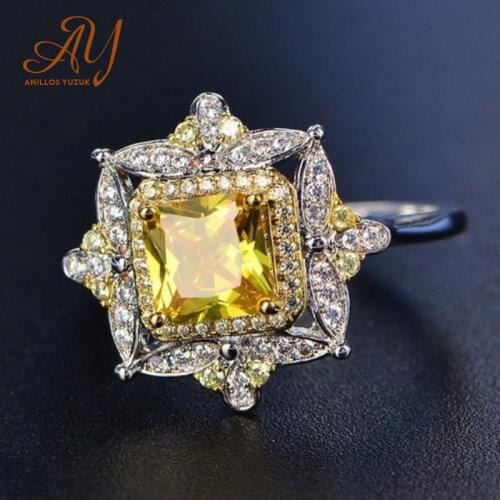 Anillos Yuzuk Luxury 925 Sterling Silver Spinel Rings Finger Ring Wedding Engagement Cubic Zirconia Rings For Women Wholesale