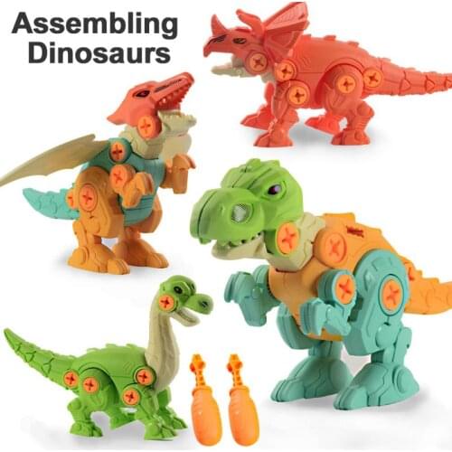 New Type Nut Disassembly Dinosaur Egg With Screw Driver Tyrannosaurus Triceratops DIY Educational Toys For Children