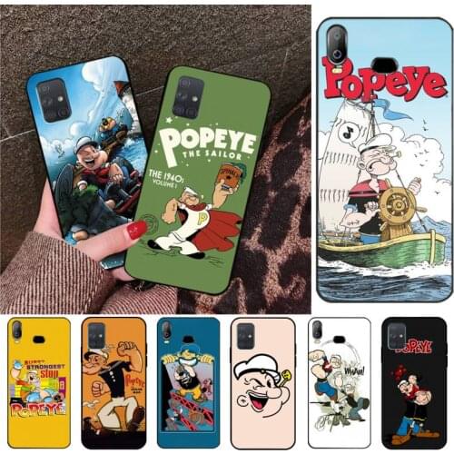 Funny Scrub Popeye Spinach Phone Case For Samsung Galaxy A21S A01 A11 A31 A81 A10 A20E A30 A40 A50 A70 A80 A71 A51