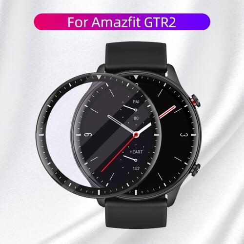 For Amazfit GTR 2 GTR2e 46mm Soft Fiber Glass Protective Film Cover Smartwatch Screen Protector Case