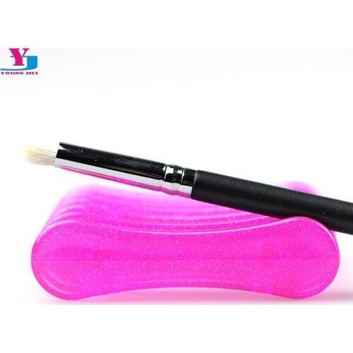 High Quality 1pcs Pink Nail Art Brushes Pen Holder Stand Plastic Nail Pen Design Display Tool Makeup Pincel Para Pintura Tools