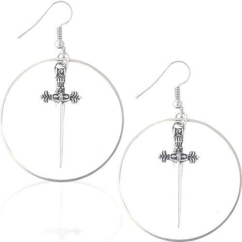 2020 new sword earrings The dark witch pendant Gothic Antique sword jewelry A gift for your girlfriend women classical