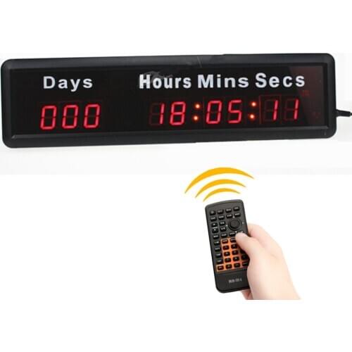 38CM LED digital timer DDD HH: MM: SS day-hour-minute-second electronic Led clock game business countdown timer