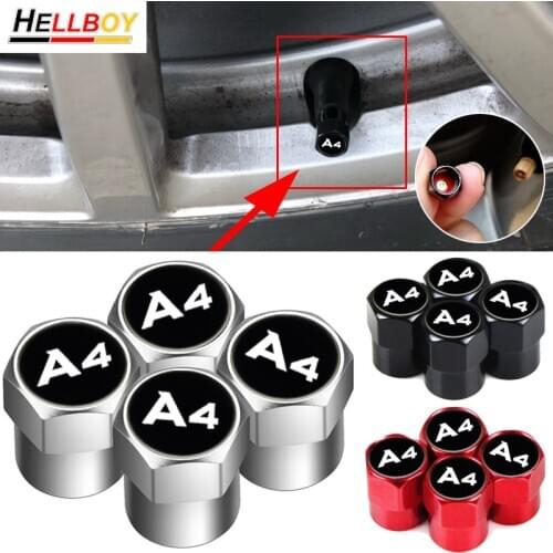 4pcs Car Wheel Tire Air Valve Stem Caps Cover For AUDI A4 B8 B7 B6 A6 A1 A3 A5 A6 A7 A8 Q3 Q5 Q7 Sline Quattro AUTO Accessories