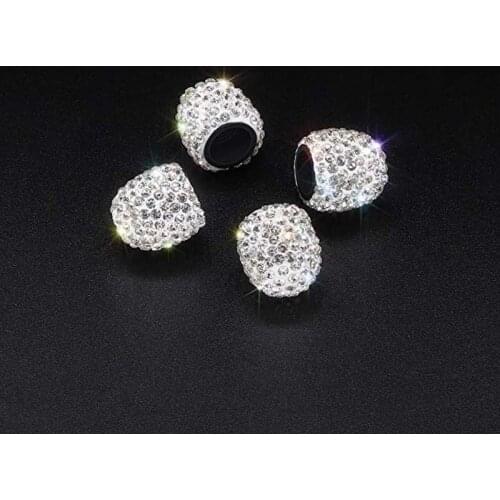 4Pcs/pack Fashion Decoration Car Tire Valve Caps Women Car Decoration Charms Shining Car Accessories Valve Caps Hot Sale