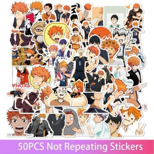 50pcs new anime Haikyuu graffiti stickers suitcase laptop waterproof stickers