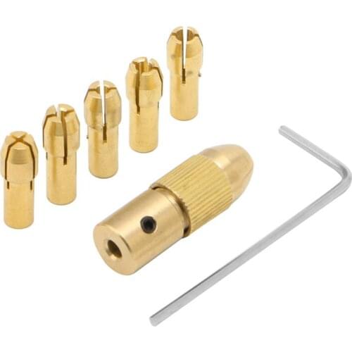 7Pcs Small Electric Drill Bit Collet Clamp Micro Twist Drill Tool 0.5-3mm