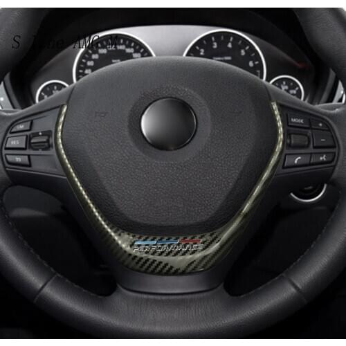 Car Styling For BMW 3 4 Series 3GT F30 F32 F34 M3 M4 Steering Wheel Steering Buttons Cover For M Performance Sticker Accessories