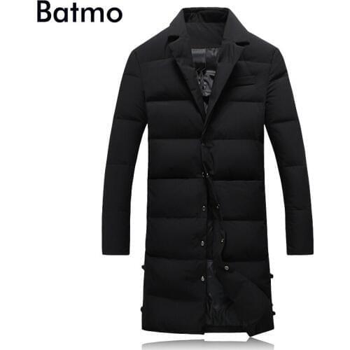 Batmo 2018 new arrival winter high quality white duck down jackets men ,long jackets men,winter warm coat plus-size M-5XL Y17839