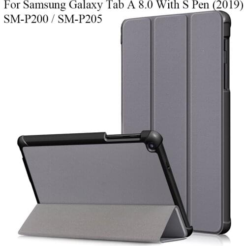 For Samsung Galaxy Tab A 8.0 With S Pen 2019 Case SM-P200 SM-P205 Stand Magnetic Cover 2019 TabA 8.0" P200 P205 Protective Shell