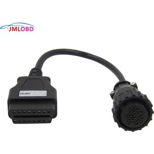 For Scan-a 16Pin Truck Connector 16 Pin to OBDII 16Pin Female OBD2 Extension Cable For Sca-nia 16Pin to 16pin OBD female