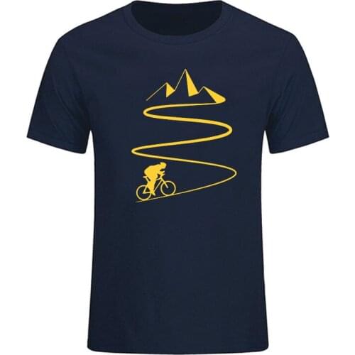 Mountain Bike Heartbeat Cotton Funny Biker T Shirt Oversized Custom Short Sleeve Mens Bicycle Cycling T-shirt