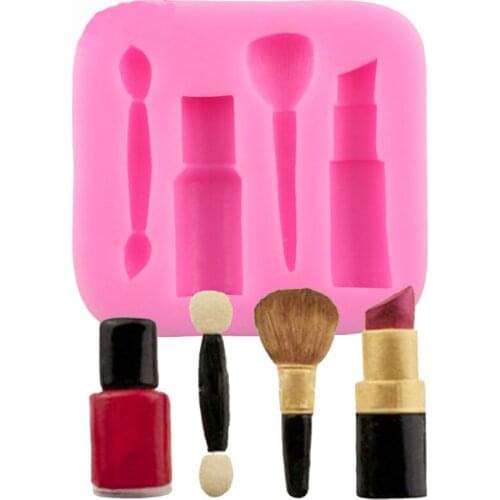 Makeup Tool Lipstick Silicone Mold Chocolate Fondant Molds Cupcake Topper Cake Decorating Tools Resin Candy Clay Moulds