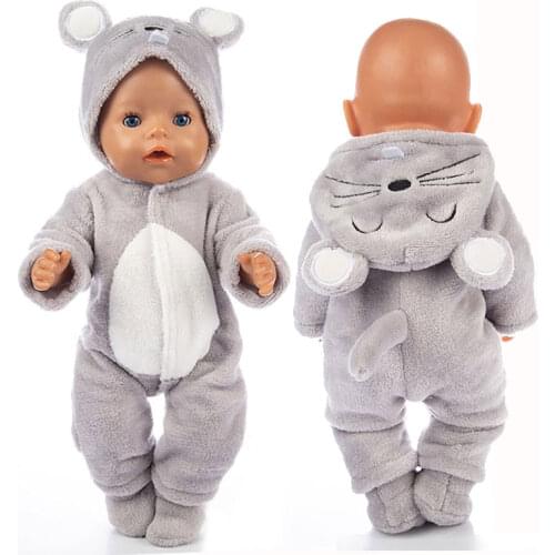 2pcs/set Suit+Shoes Dolls Outfit For 43cm Baby Doll Cute Jumpers Rompers 17 Inch Doll Clothes,doll accessory