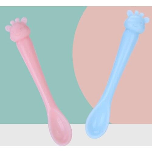 Baby Feeding Spoon Utensils Infant Soft Silicone Small Spoon Childrens Food Supplement Feeding Tableware For Baby