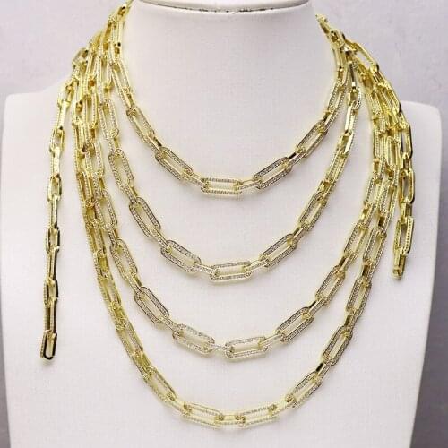 3 meters Zirconia Jewelry metal chain for necklace making High quality jewelry chain Handmade jewelry