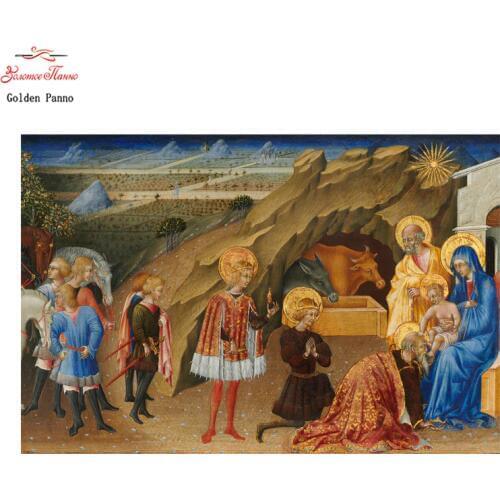 Golden Panno DMC DIY Cross stitch Needlework Sets For Embroidery kits Precise unprinted religion Patterns Counted Cross-stitch