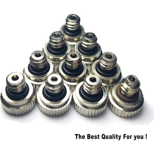 10PCS Nickel plated Thread Brass Misting Nozzle 0.1-0.8mm Orifice Mister Parts Fog Nozzle For Outdoor Misting Cooling System