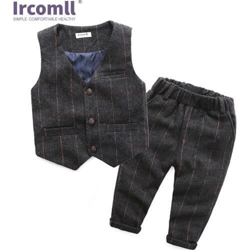 2018 Newest Boys Suits For Weddings Kid Boys Clothing School Student Costume Children Formal Classic Clothes Sets Vest+Pants