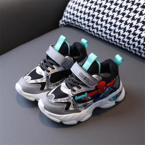 Disney fall 2021 new boy net surface breathable bottom sneaker shoes fashion cartoon small ZhongTong super light