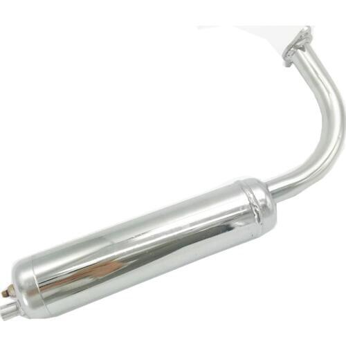 New 80cc 60cc 49cc 50cc Engine Motor Motorized Bicycle Bike Exhaust Pipe Muffler Siliver