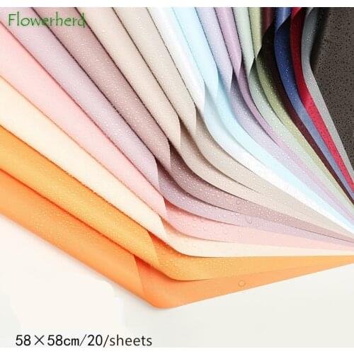 Pure Color Bouquet Craft Paper Wrapping Paper Gift Gift Box Wrapping Paper Waterproof Floral Flower Packaging Paper Florist