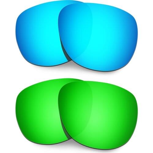 HKUCO Polarized Replacement Lenses For Crossrange R Sunglasses Blue/Green 2 Pairs