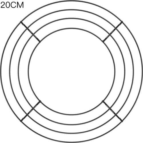 DIY Christmas Decoration Wire Wreath Frame Round Iron Ring Valentines Decorations Wall Hanging For Wedding Metal Garland Hoop