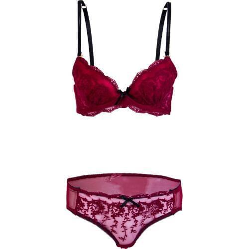 Sexy sets Lace lingerie femme underclothes brief set, Brassiere briefs underwear bra panty set up plus size bras