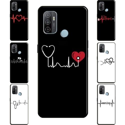 Nurse Heartbeat For OPPO A15 A91 A83 A53 A31 A9 A5 2020 A3S A5S A1K Find X3 Pro F5 F7 A52 A72 Phone Case