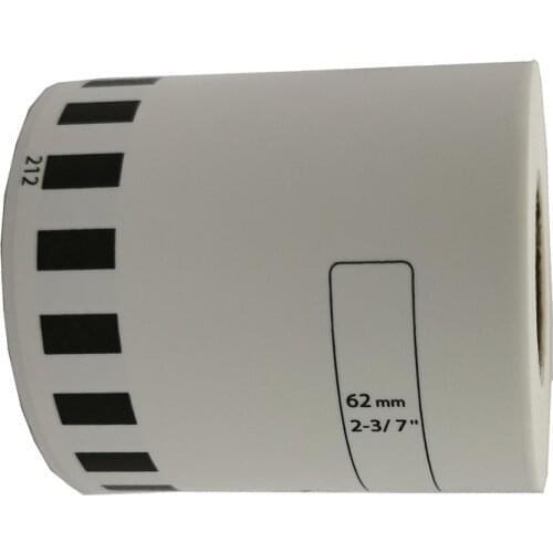 Sonar-DK-22212 Label 62mm*15.24M Continuous Compatible for Brother Label Printer White Color DK-2212 DK22212