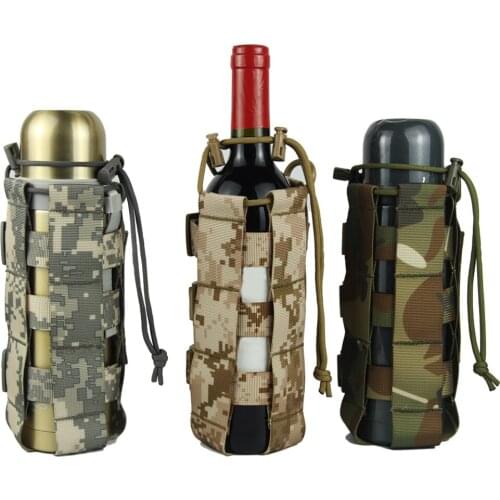Tactical Molle Water Bottle Bag Pouch Upgraded Travel Holder Sport Bag Multifunctional Hiking Water Cup Cover