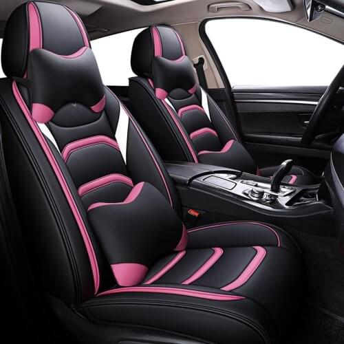 High quality red Leather Car seat covers For fiat 500 punto tipo freemont bravo panda accessories