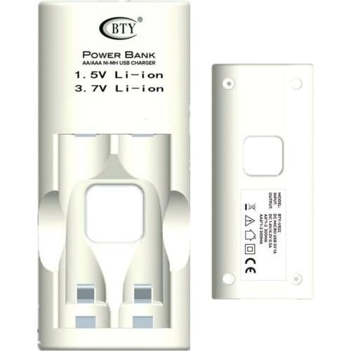 2 slot Battery Charger AA AAA 14500 Ni-MH 1.5V lithium battery 3.7V lithium battery automatic power-off charger