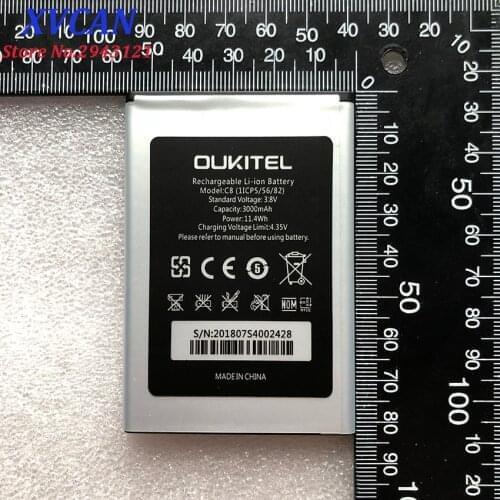 100% New Battery for Oukitel C8 3000mah Special Spare Battery for Oukitel C8 Mobile Phone