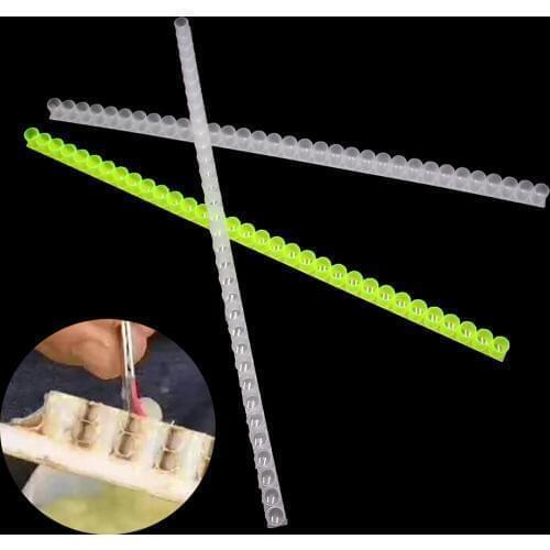 12PCS Beekeeping Single Row Plastic Take Royal Jelly Strips Bar Hive Beehive 33 Holes Tools Bee Queen Bees Equipment Supplies