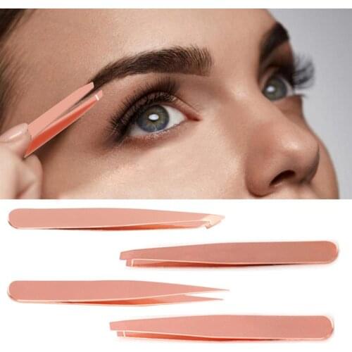 4PCS Kapmore Eyebrow Tweezers Multi-purpose Stainless Steel Tweezers Precision Tweezers Women Makeup Tool