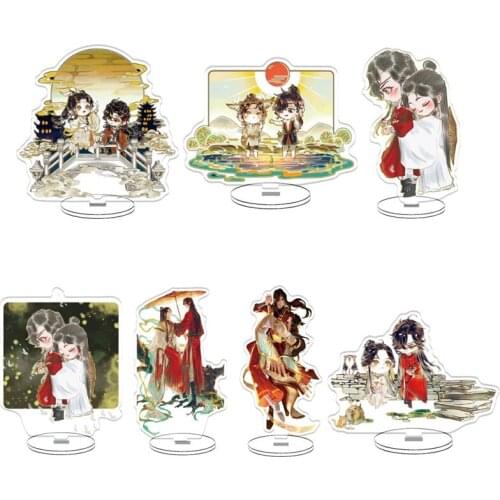 Anime Heaven Officials Blessing Acrylic Figure Tian Guan Ci Fu Xie Lian Hua Cheng Collection Stand Model Charm Gift Decoration