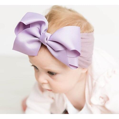 Bow hair band childrens hair accessories infant baby headdress head flower super elastic soft nylon hair band