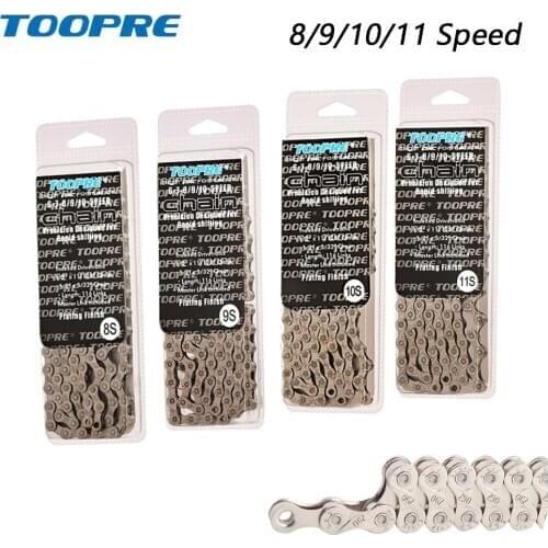 New TOOPRE Mountain Road Bike Chain 8 9 10 11 speed road bike 21 24 27 30 33 Speed shift chain with Magic Button with retail box