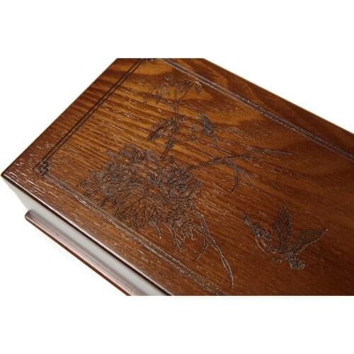 Wooden Jewelry Storage Box Earrings Rings Organizer Case with Soft Lining