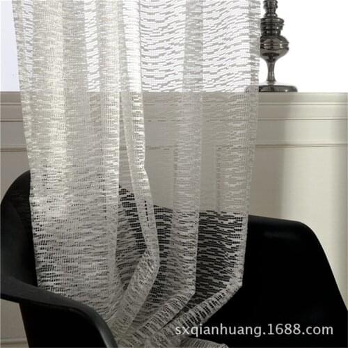 Jinyahome 1Pc 30% Shading Jacquard Tulle Yarn Voile Curtain Sheer Window Sliding Door Living Room Window Slidingdoor 1021