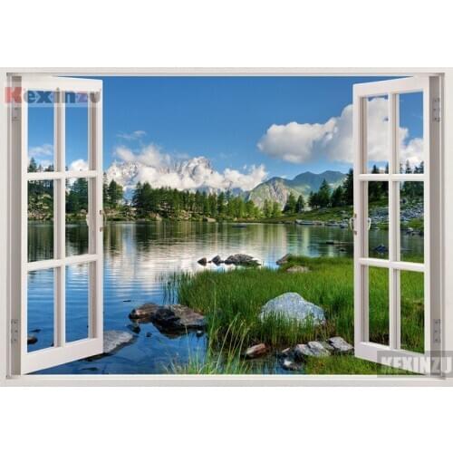 Kexinzu Full Square/Round 5D Diy Diamond Painting Cross Stitch "Window Scenery " Diamond 3D Embroidery Mosaic Home Decor 063