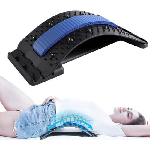 Back Acupressure Massage Stretch Equipment Adjustable Magic Lumbar Stretch Home Fitness Support Relaxation Spinal Pain Relieve