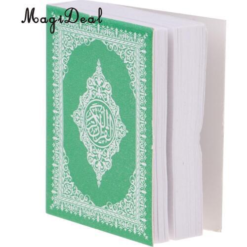 1/6 Scale Mini Holy Bible Book Model Dollhouse Miniatures Decoration for Study Room Green Cover