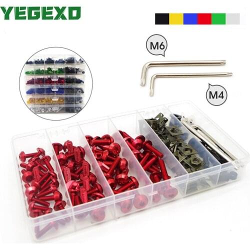 Motorcycle Alloy Fairing Bolts Kit Bodywork Screws Nut for Honda cbr 1100xx super cub integra 750 dominator nx650 msx125 pcx 150
