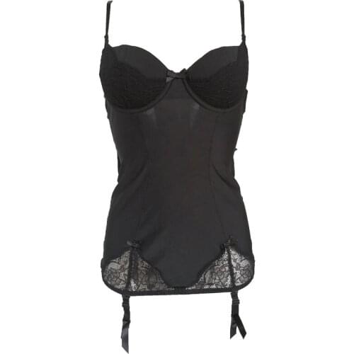 Spaghetti Strap Big Bow Lace Womens Nightgown with Belt Removable Strap Metal clips Sleepwear for Female Sexy Lingerie SH018