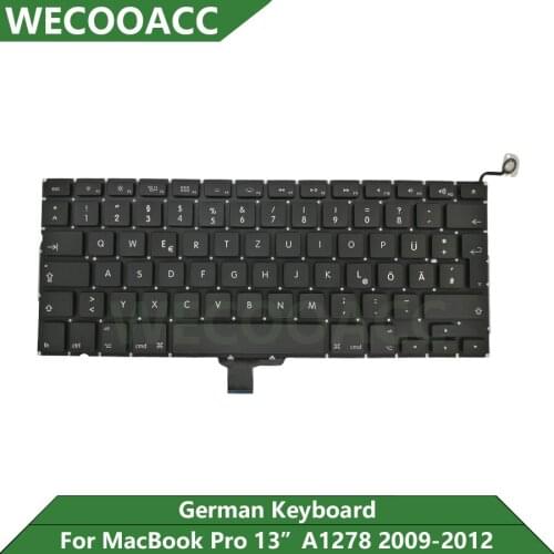 New Replacement A1278 Keyboard For Macbook Pro 13" German Keyboard 2009 2010 2011 2012 Years